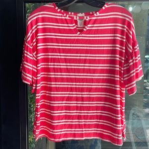 NWT pink striped top